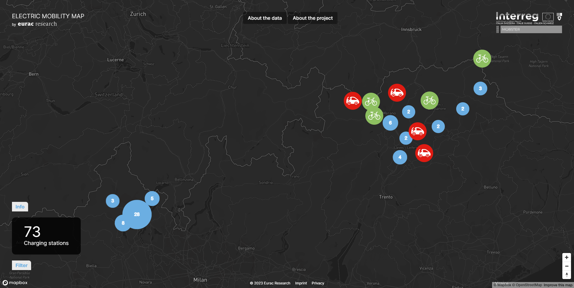 mappa ampliamento infrastrutture di ricarica